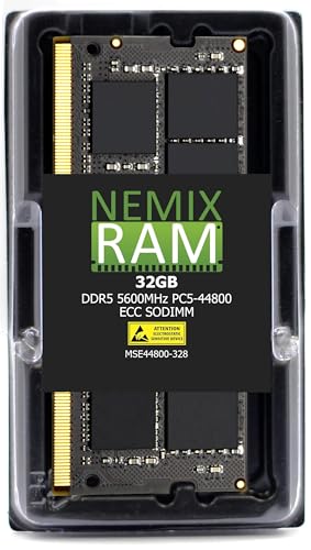 Amazon.co.jp: NEMIX RAM 32GB (1X32GB) DDR5 5600MHZ PC5-44800 ECC